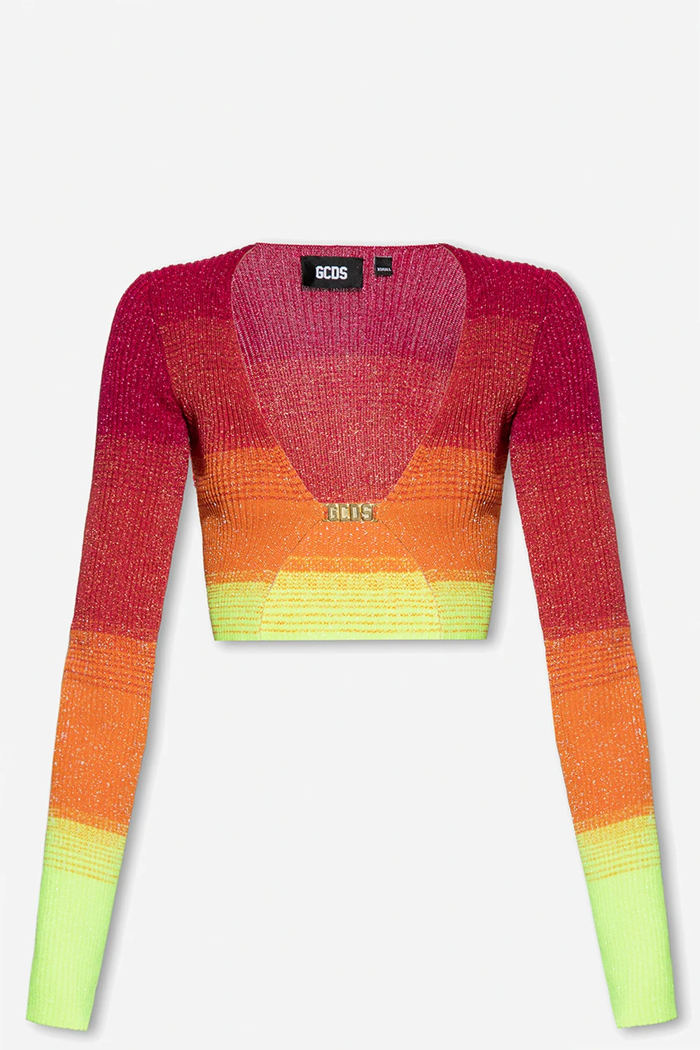 MULTICOLOUR Cropped lurex top