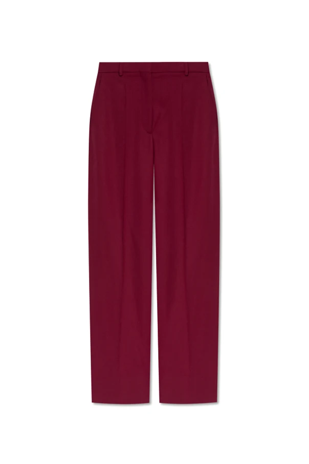 BURGUNDER Wollhose mit Bügelfalte