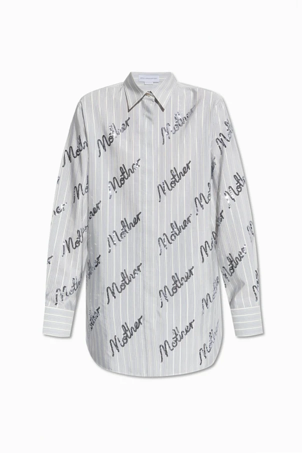 light blue Shirt with shimmering sequins