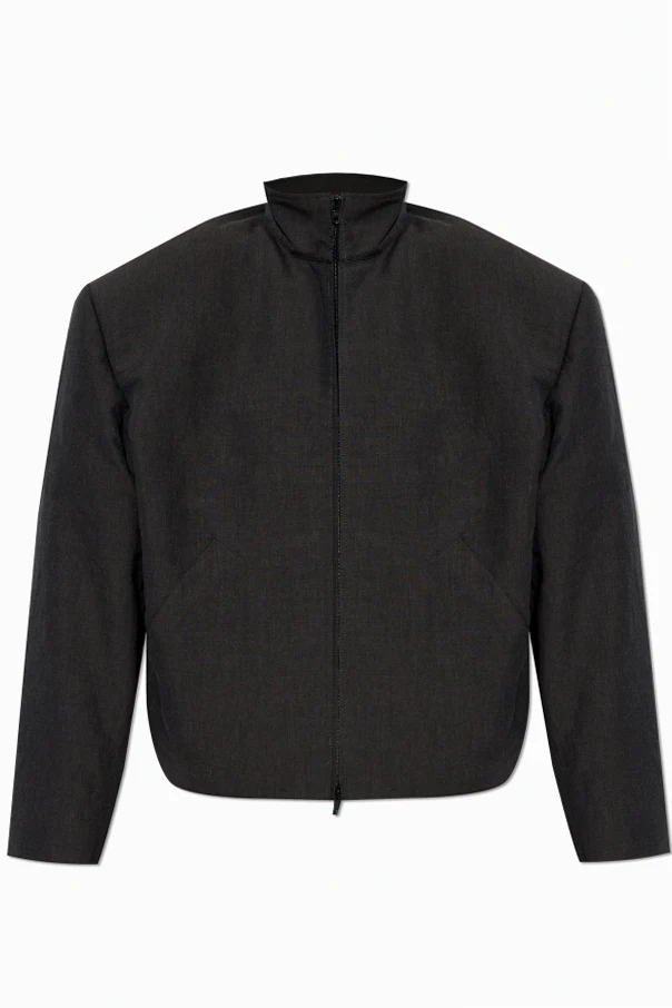 BLACK Jacket with stand-up collar