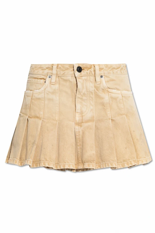 BEIGE Jeansrock mit Abnähern