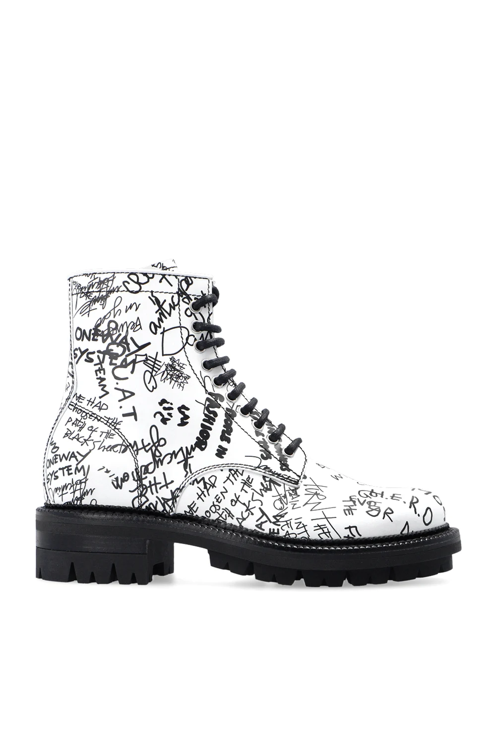 Leather hiking boots