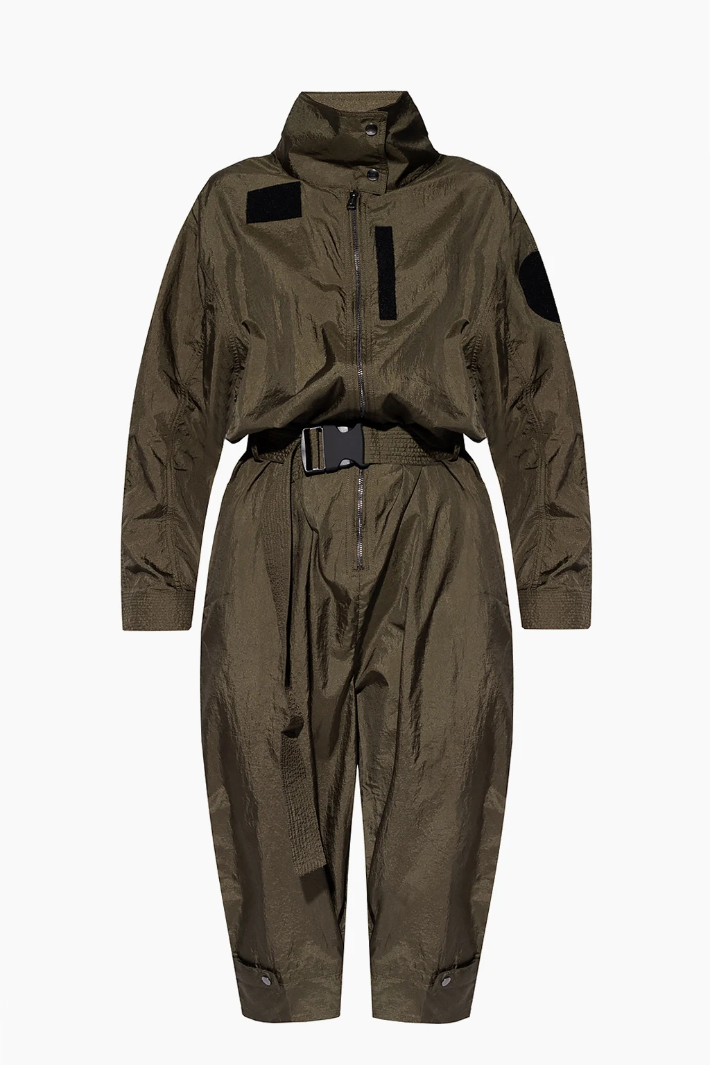 Jumpsuit with standing collar