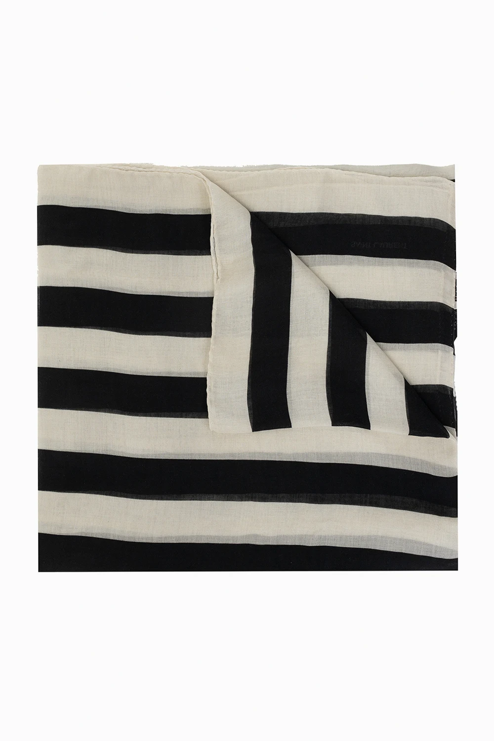 cream Striped scarf