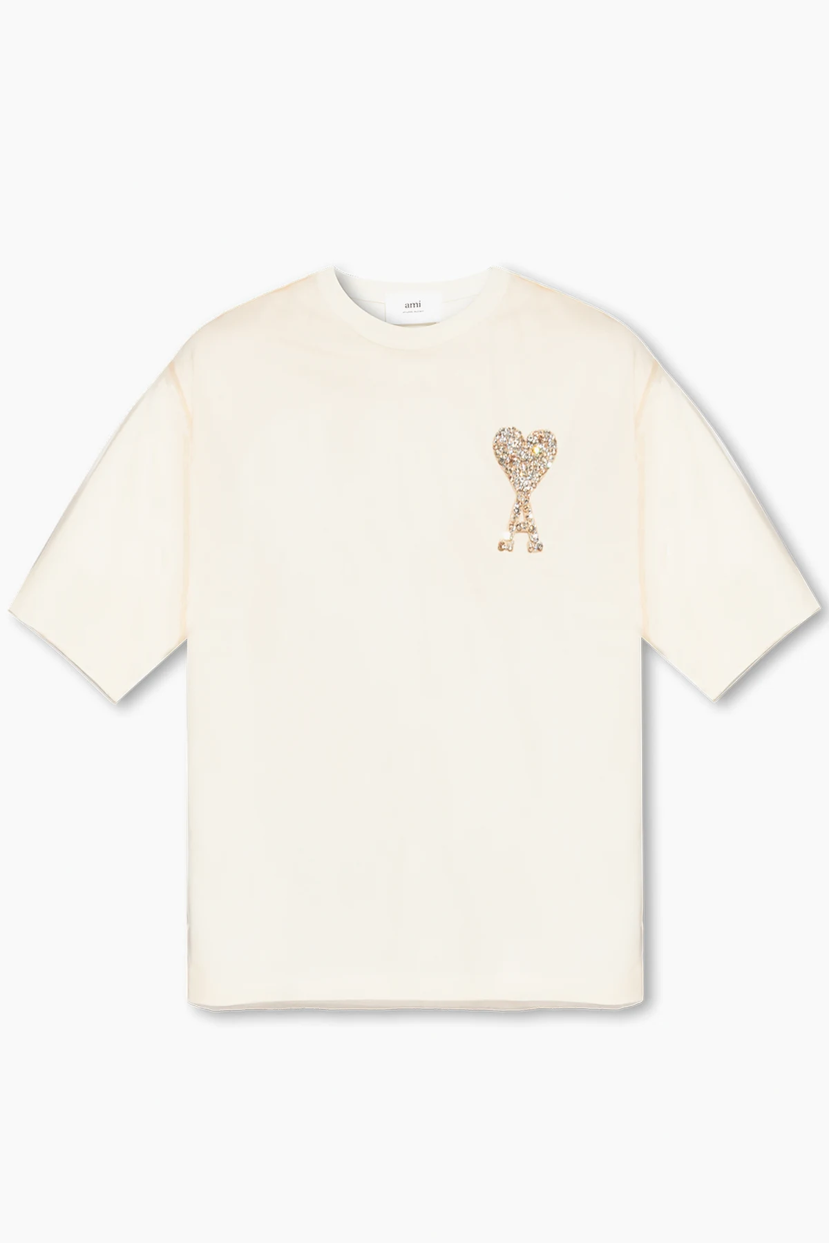 T-shirt z połyskującą aplikacją