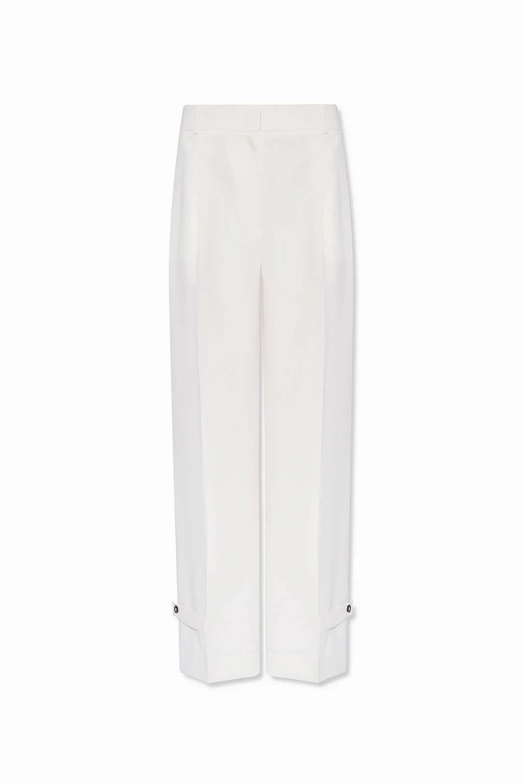 cream ‘Logan’ pleat-front trousers