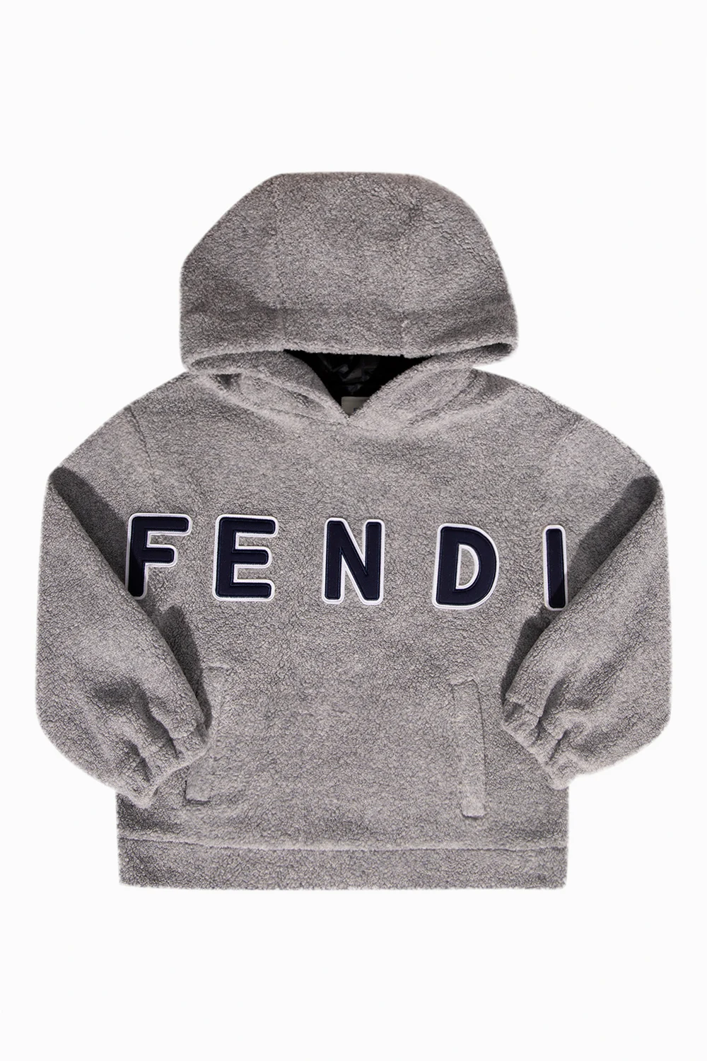 GREY Fleece hoodie with logo