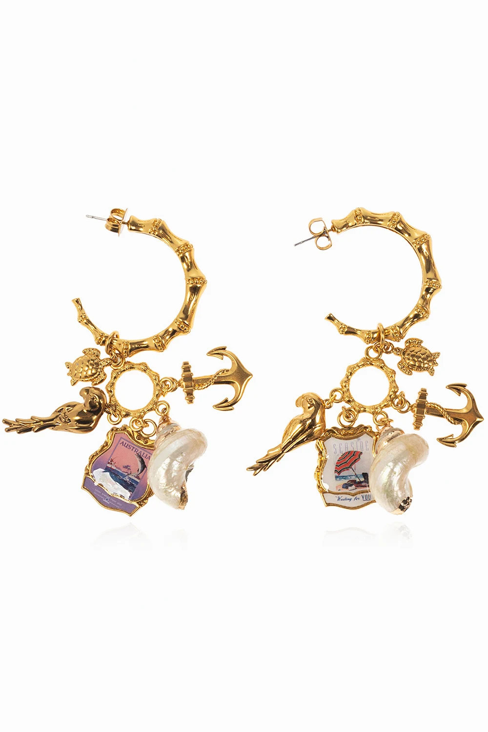 Earrings with charms
