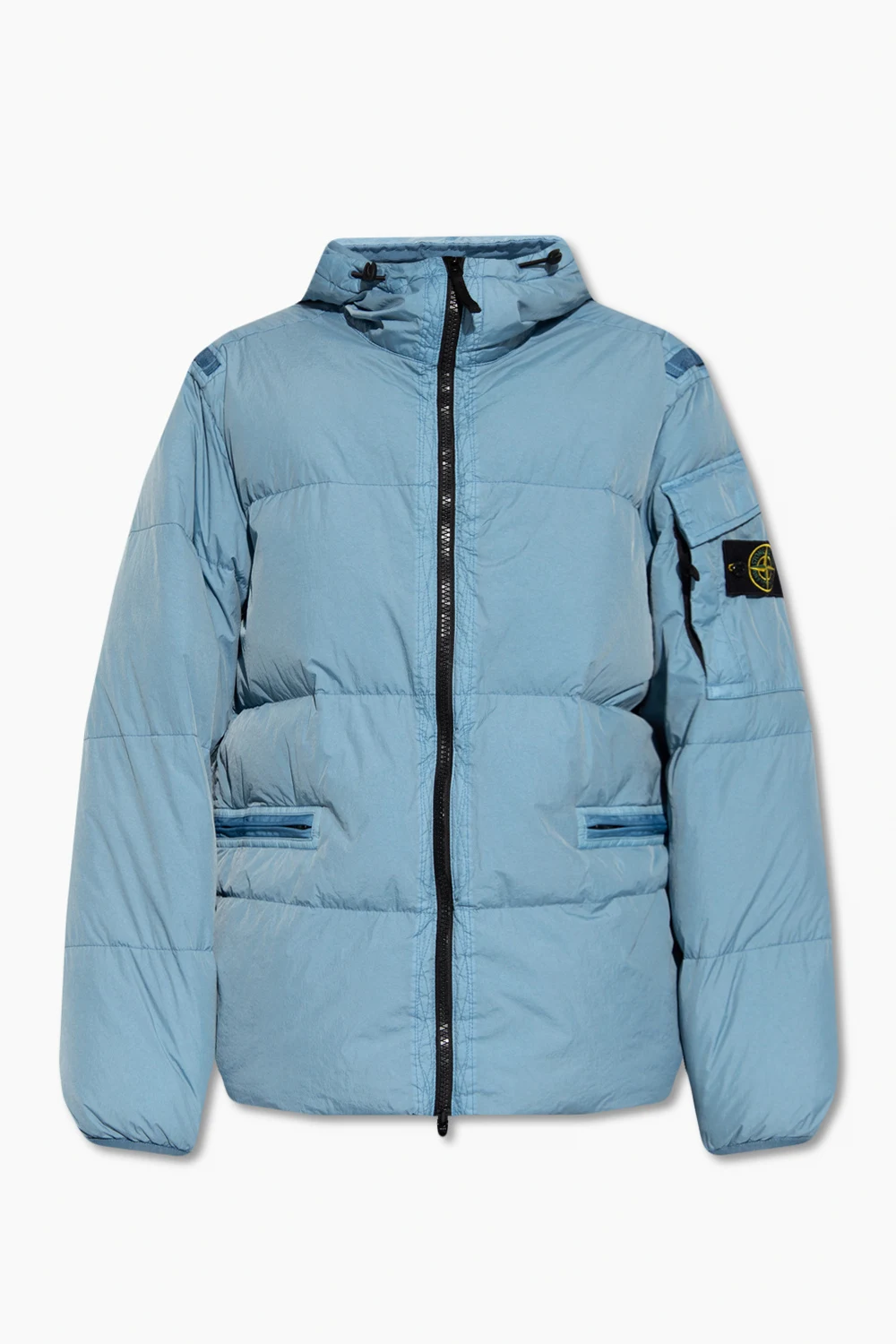 Hooded down jacket