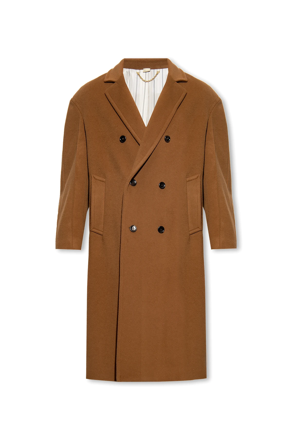 Double-breasted wool coat