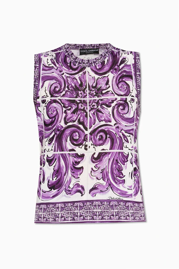 LILA Top mit Print „Majolica“