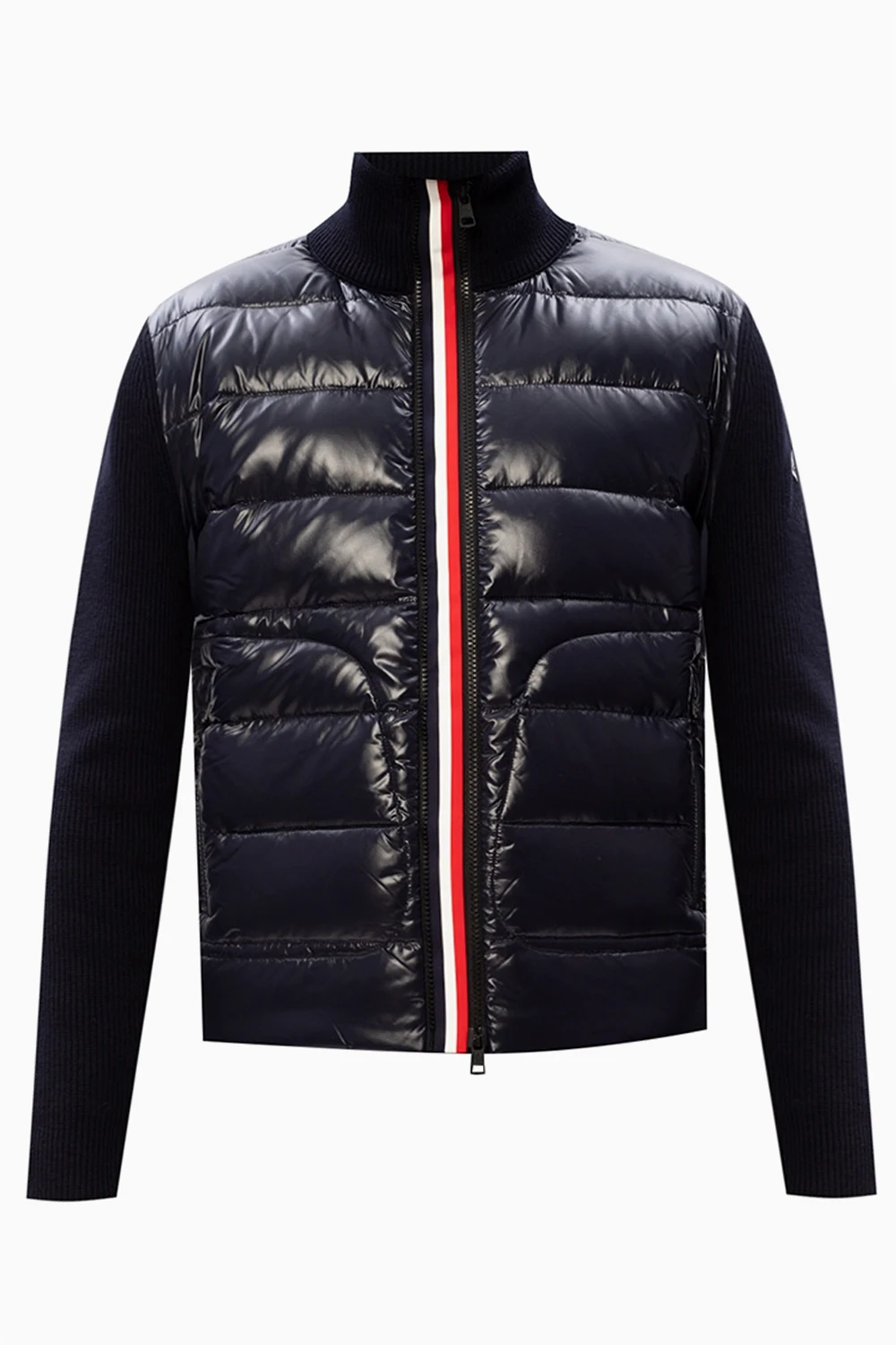 NAVY BLUE ‘Tricot’ quilted front sweater
