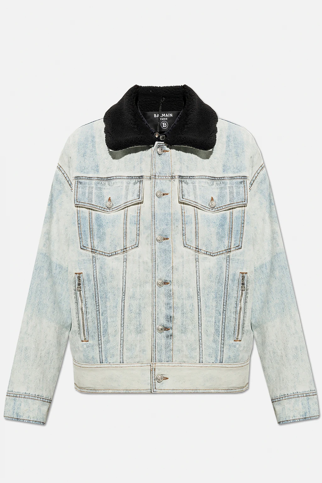 light blue Insulated denim jacket