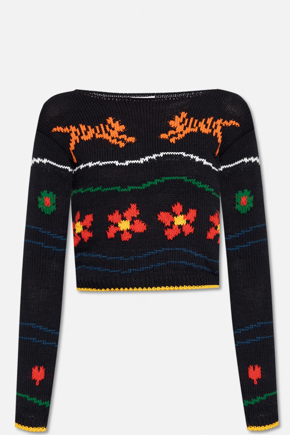 Cropped jacket with pattern
