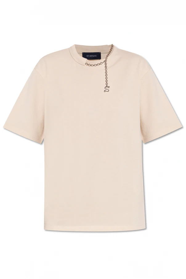 kremowy T-shirt `Oblato`