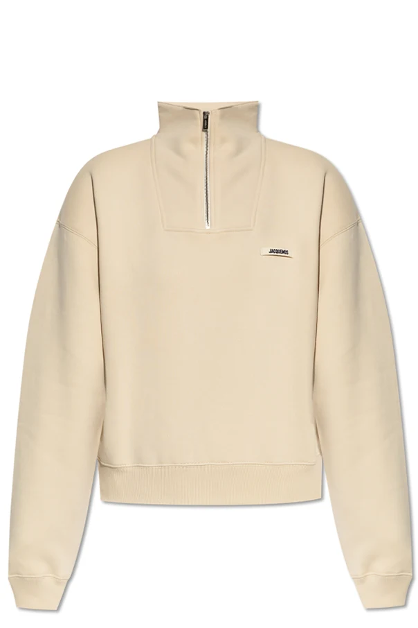 kremowy Bluza ze stójką