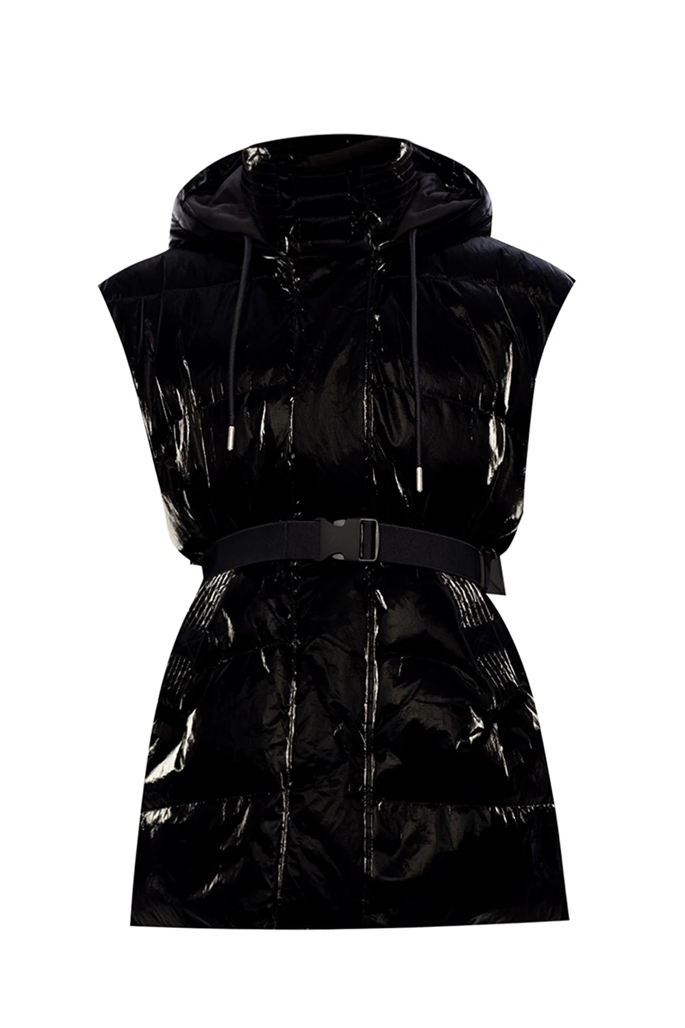 BLACK Quilted down vest