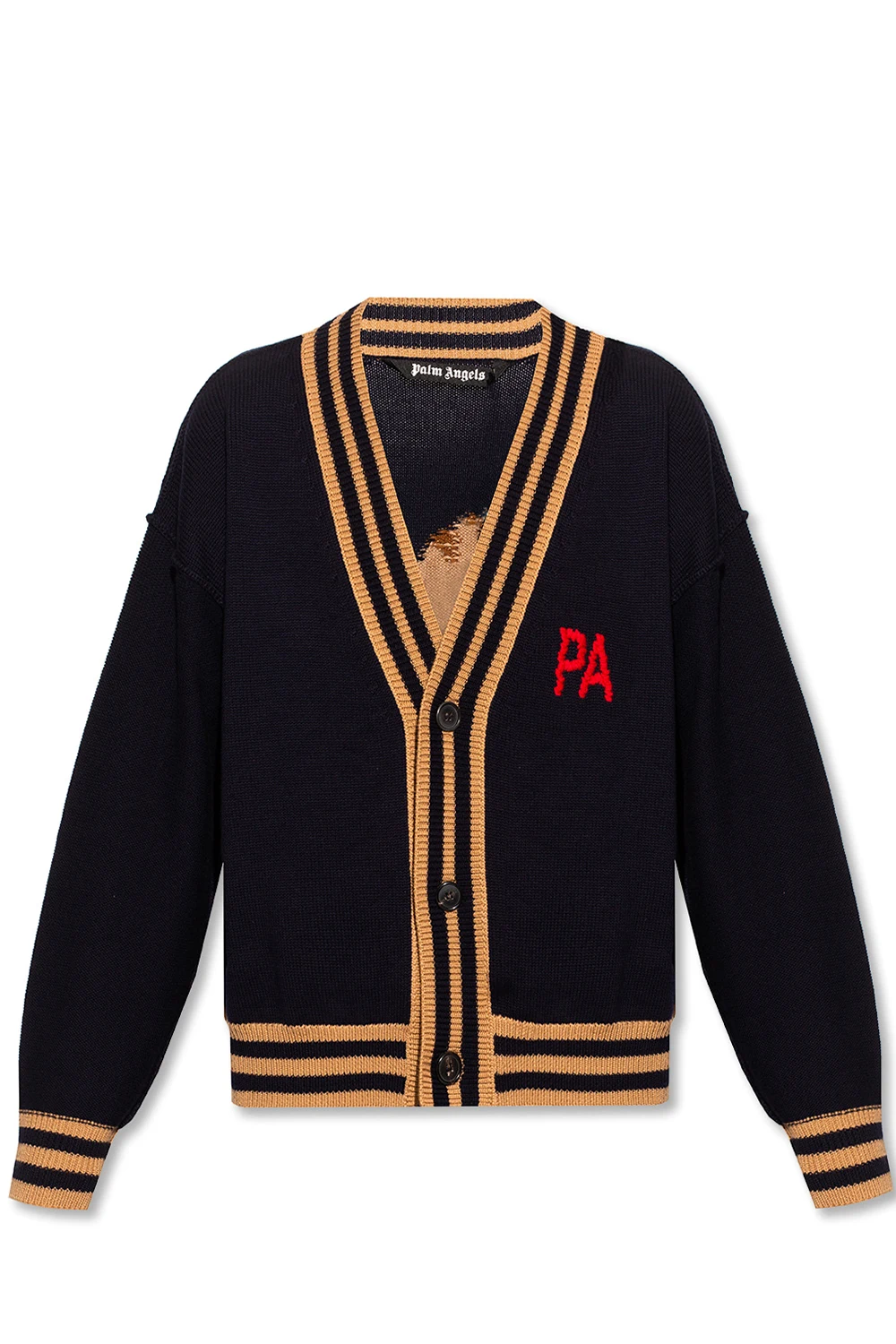 NAVY BLUE Cardigan with logo