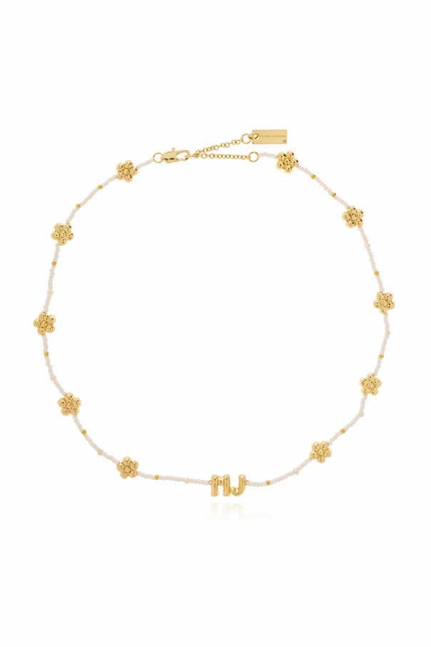 GOLD Halskette mit Blumenmotiv