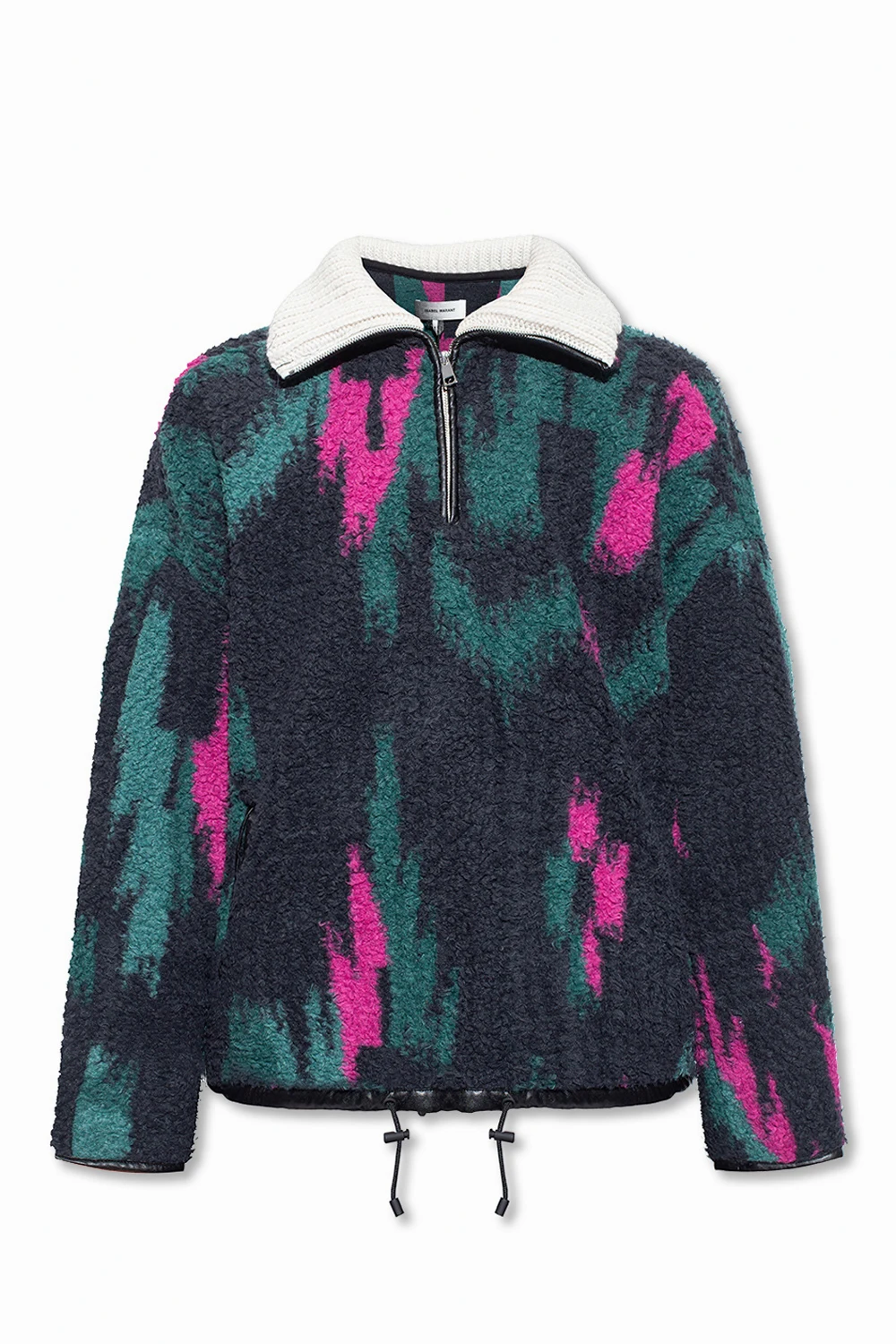 ‘Marlon’ sweatshirt with zipped collar