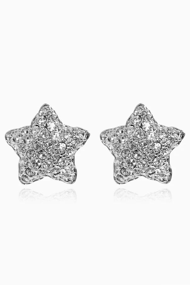 SILBER Ohrringe mit schimmernden Kristallen