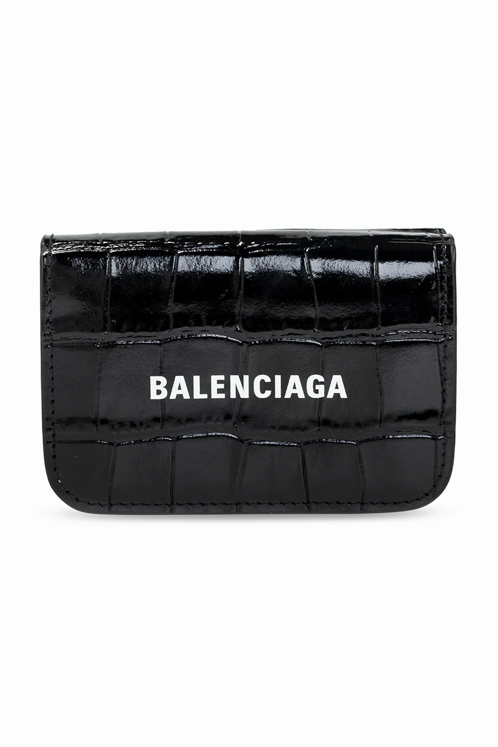 BLACK Folding wallet with logo