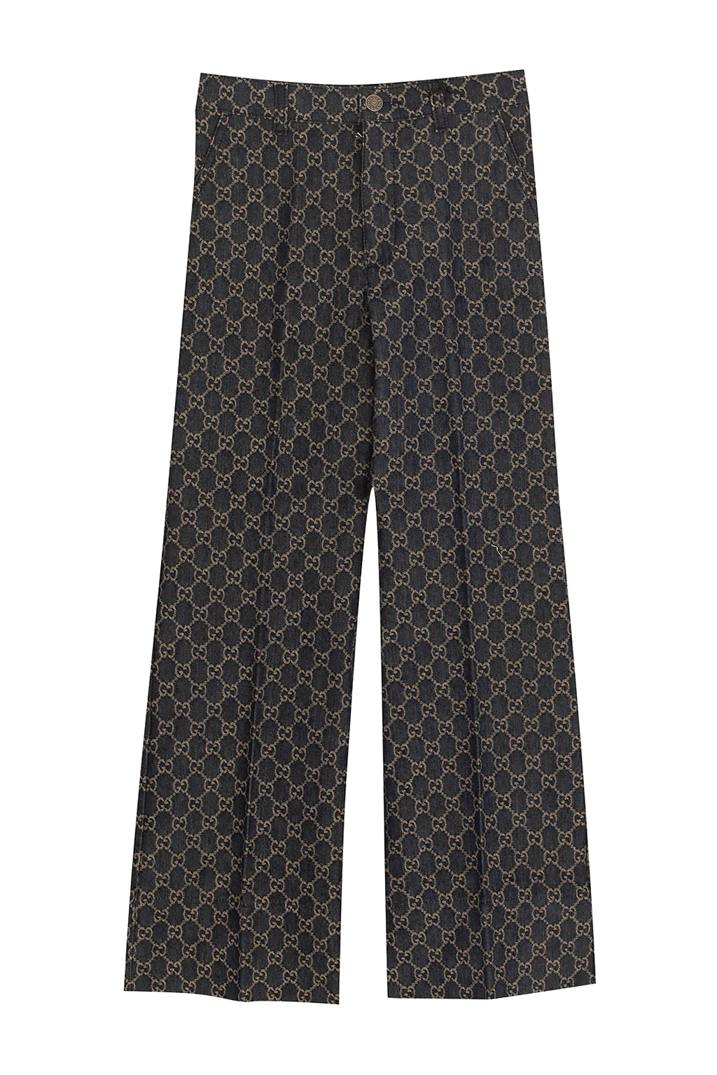 NAVY BLUE Flared jeans with monogram