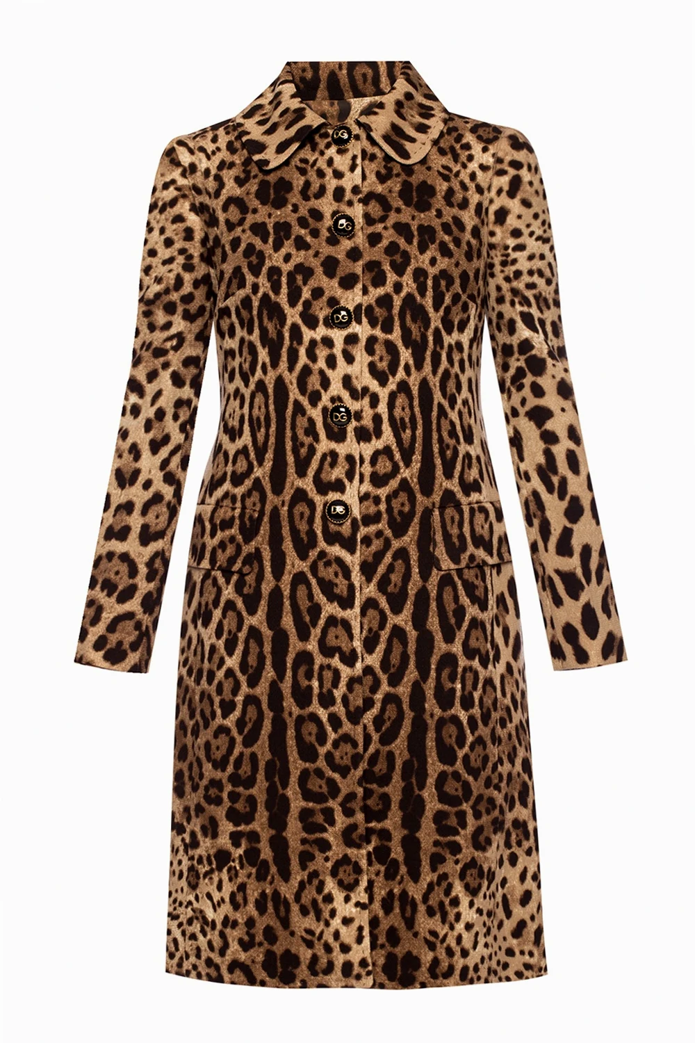 Leopard-printed coat