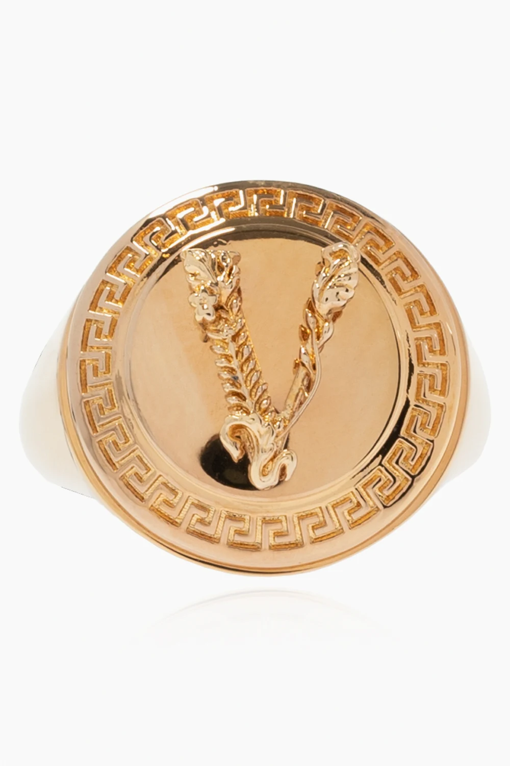 Signet ring with logo