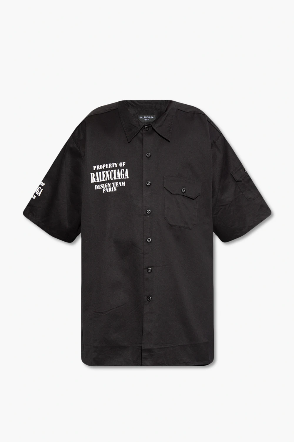 BLACK Shirt with short sleeves