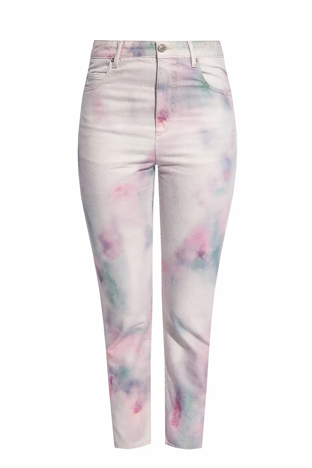 High-waisted jeans