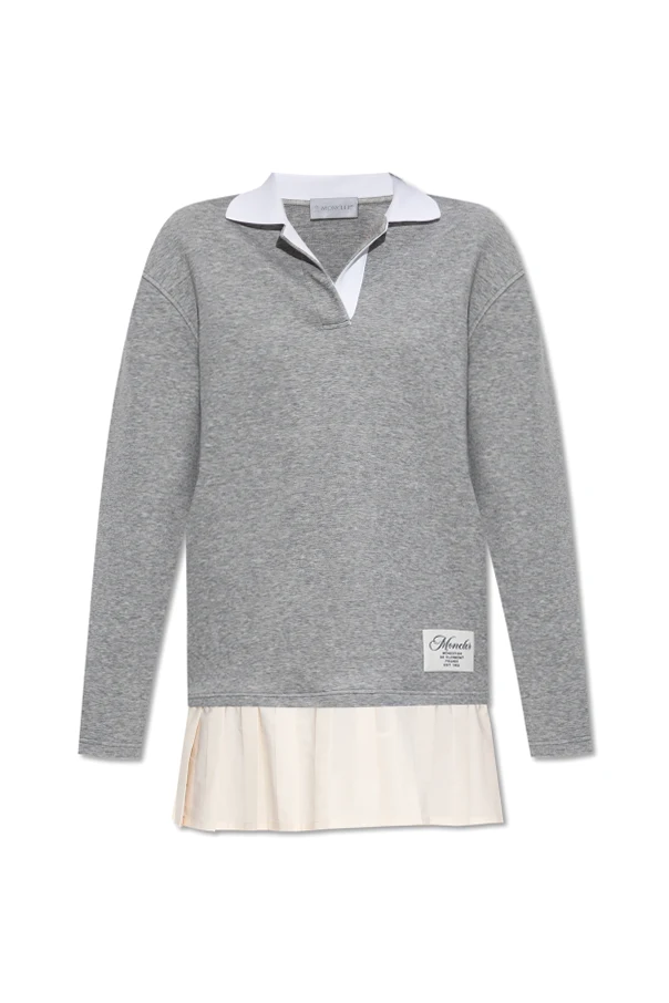 GRAU Kleid mit Kragen