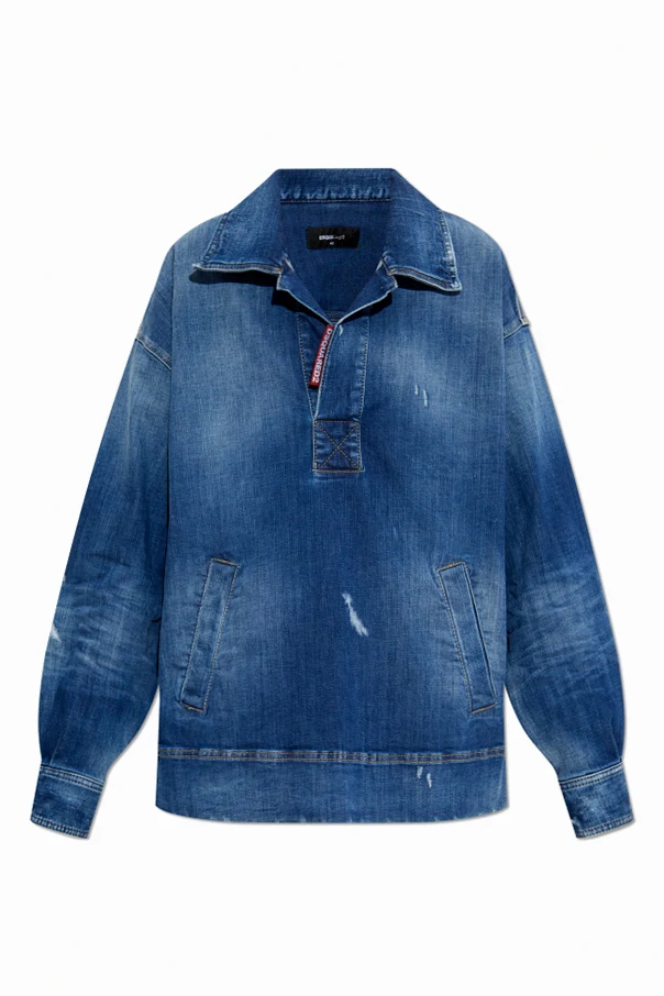 NIEBIESKI Jeansowy top