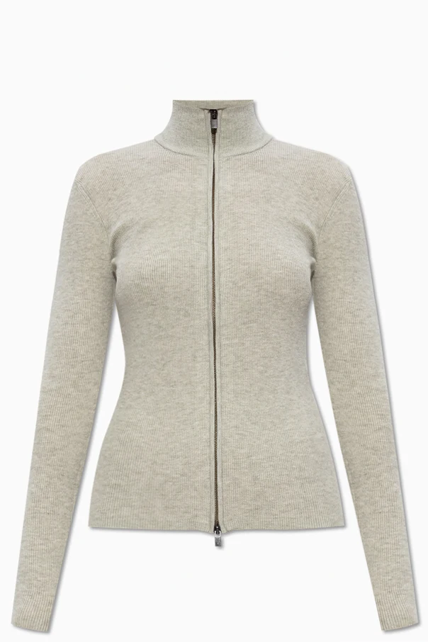 SZARY Kardigan ze stójką