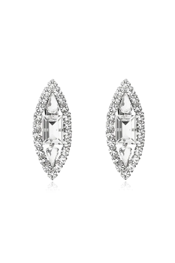 SILBER Clips mit Kristallen