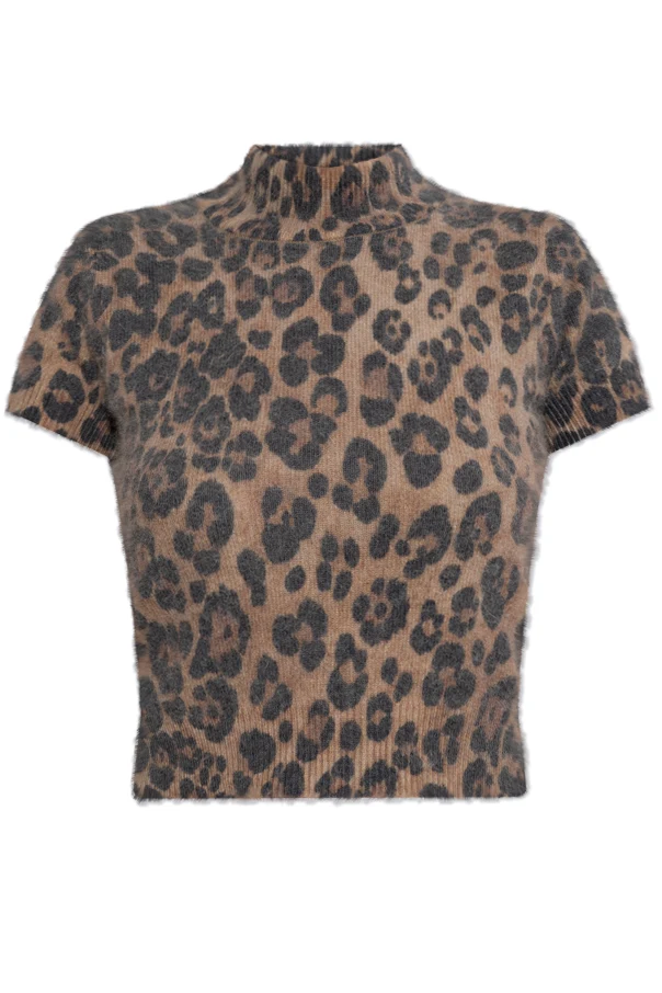 BEIGE Top mit Animal-Print