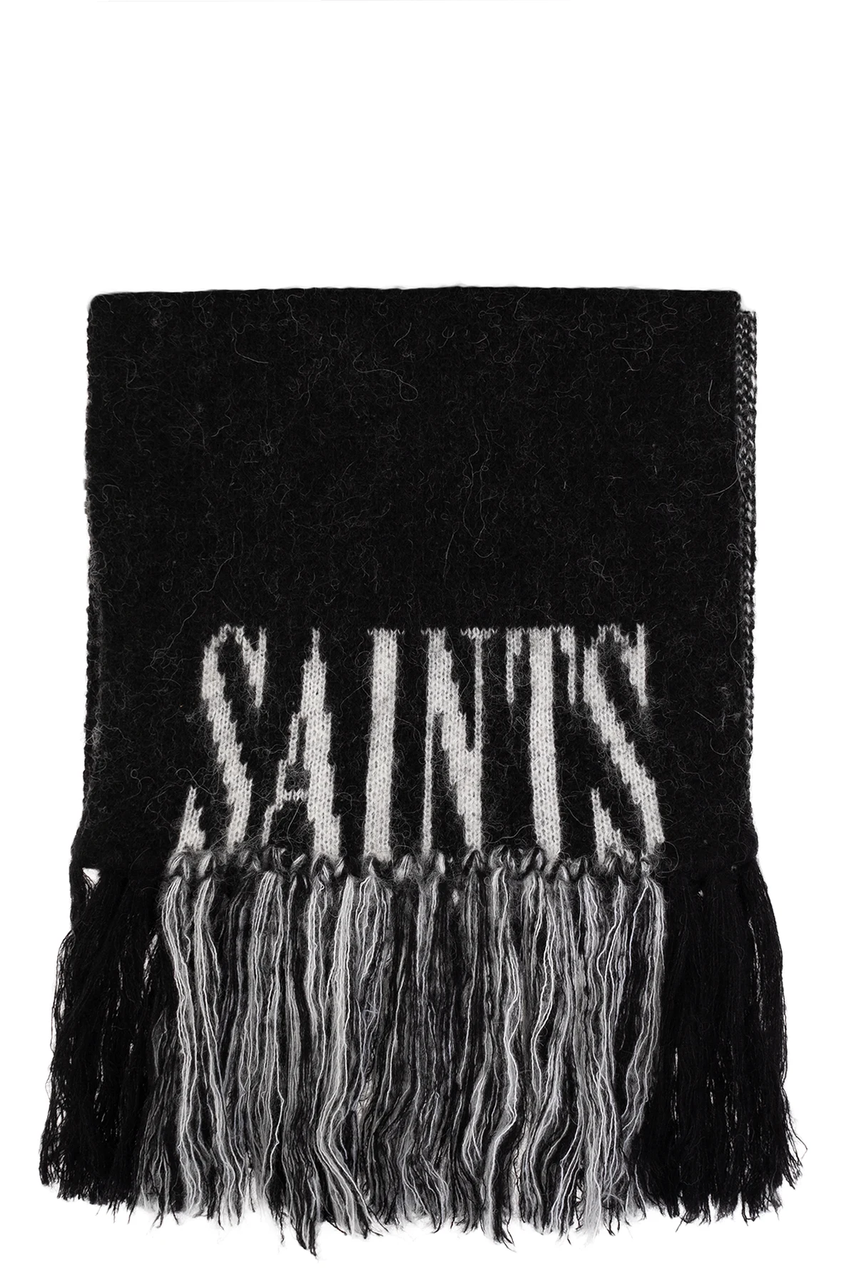 BLACK Scarf with logo