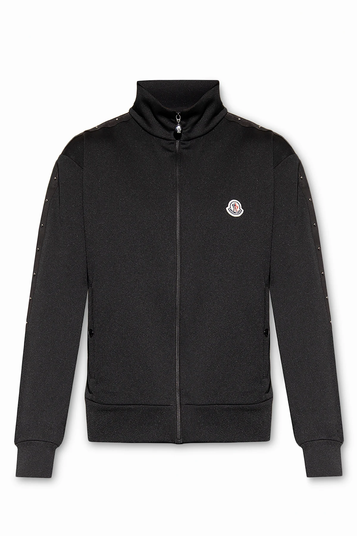 Track jacket with logo patch