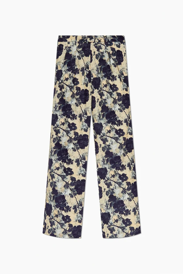 CREME Hose mit Blumenmuster