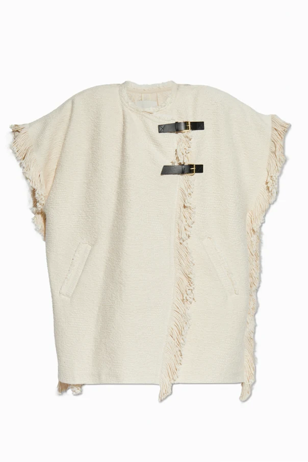 cream Poncho `Greya`