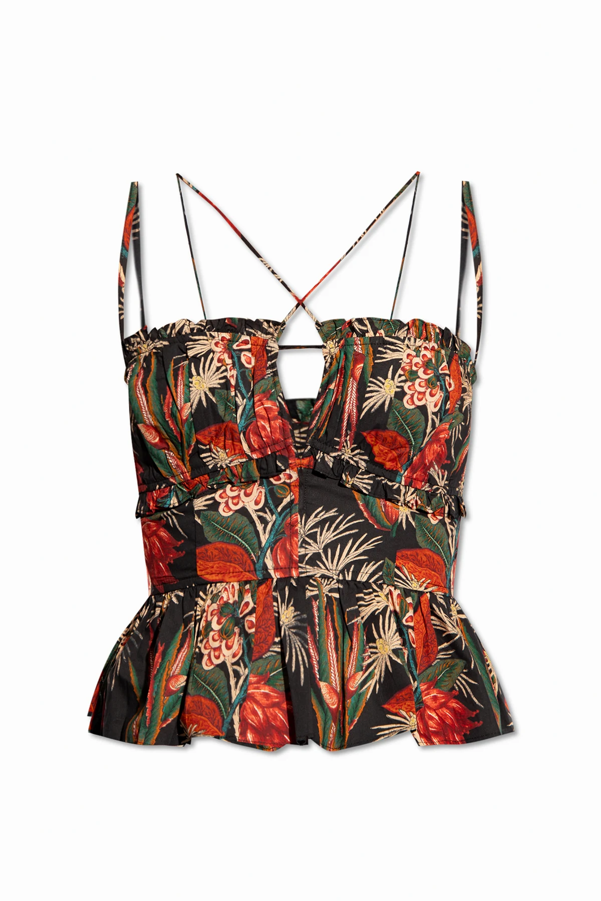 MULTICOLOUR ‘Kitty’ top with floral motif