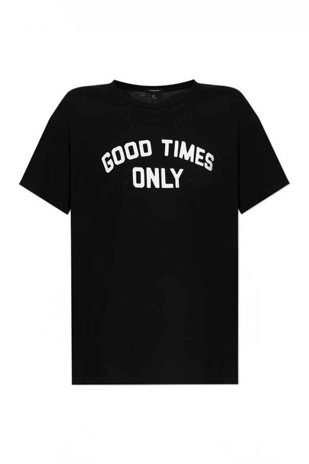 SCHWARZ T-Shirt mit Aufdruck