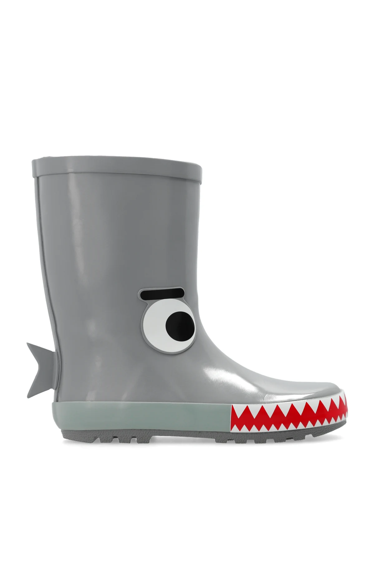 Rain boots with shark motif