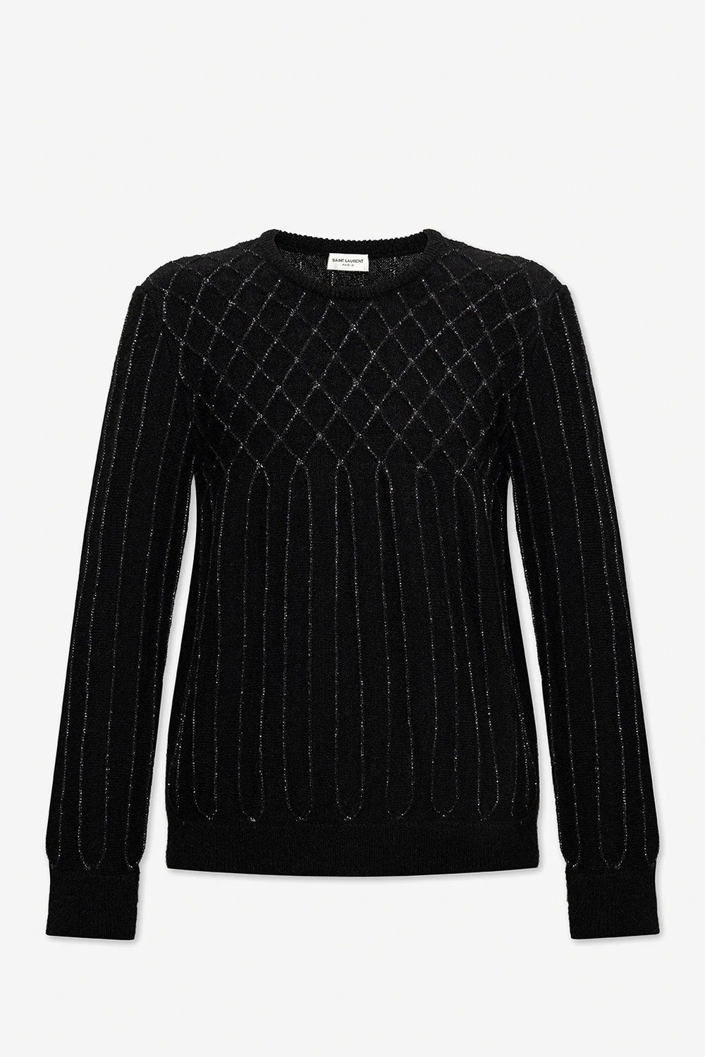 Sweter z lureksową nicią