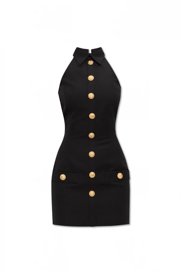 SCHWARZ Kleid mit Kragen