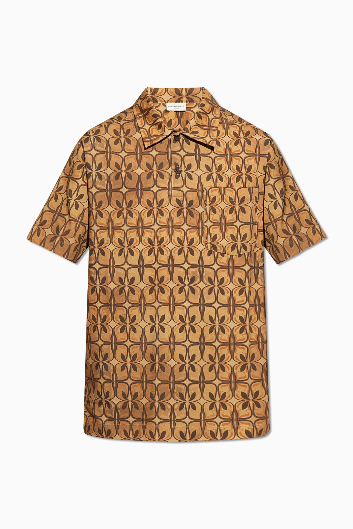 Polo shirt with floral motif