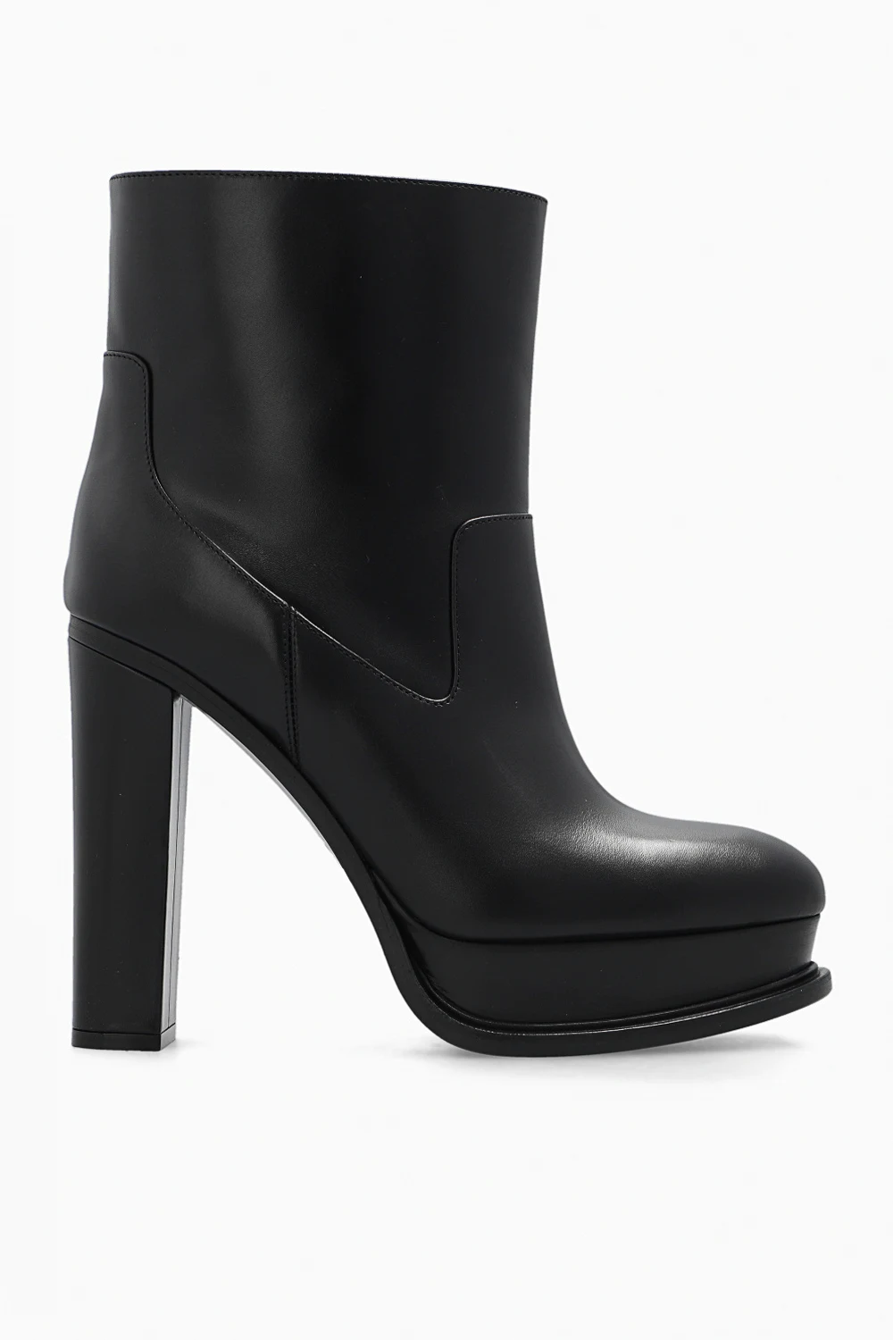 Leather heeled boots