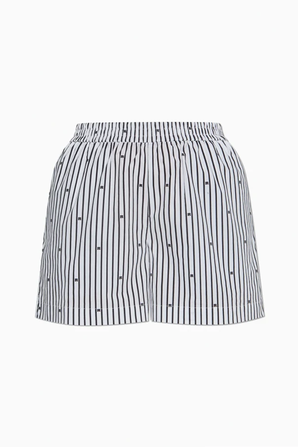 BIAŁY  Szorty w paski