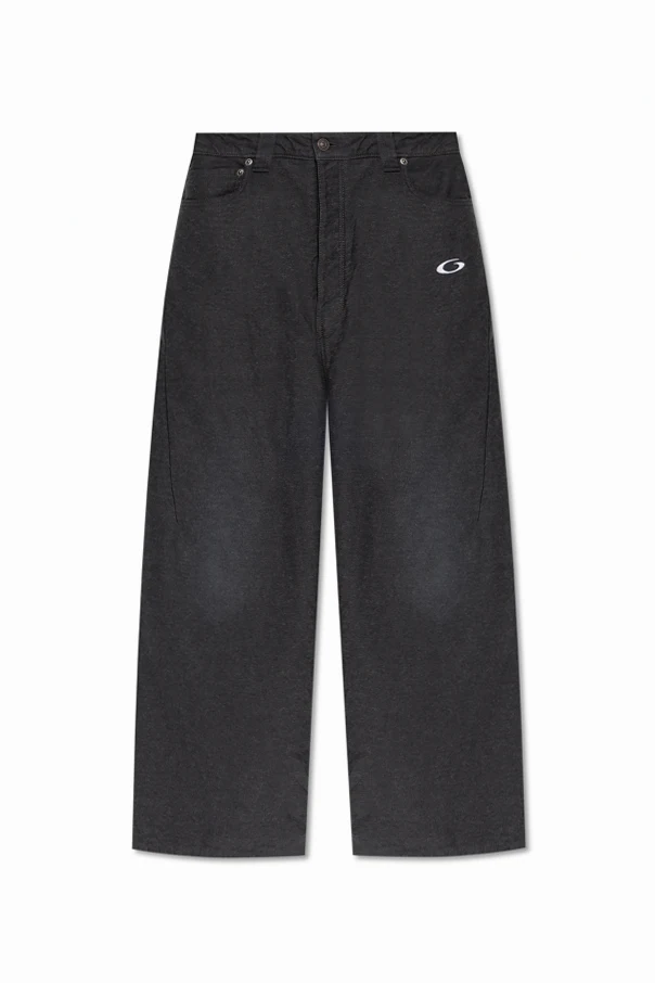 SZARY Jeansy z szerokimi nogawkami