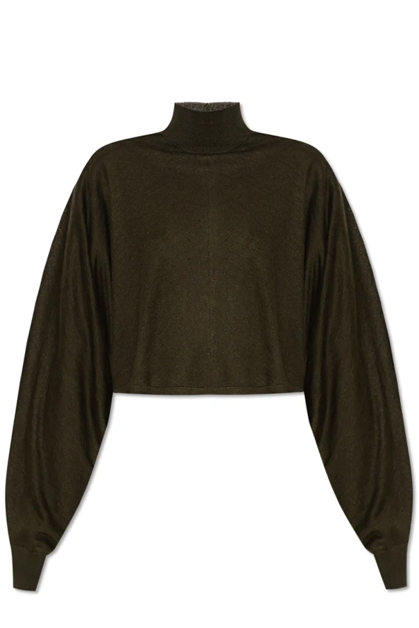 GRÜN Pullover mit offenem Rücken